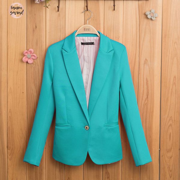 

women candy colored suit coat sleeves long new fashion blazer femme lined with striped single button blazers jacket, White;black