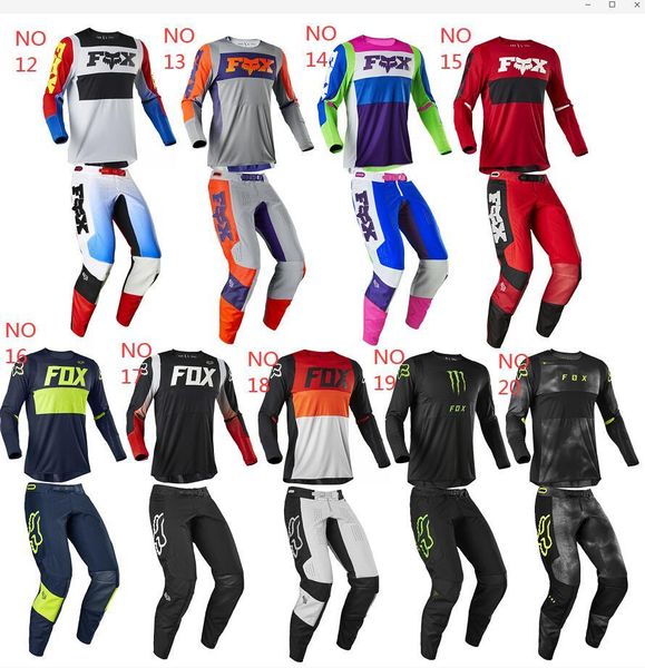 

2020 new fox cross-country motorcycle quick-drying suit racing track jersey jacket pants suit autumn fox downhill suit men