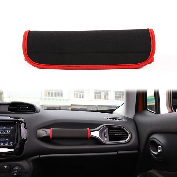 

for renegade 2016+ interior car co-pilot armrest handle protector anti-scratch red cover accessories 1pcs