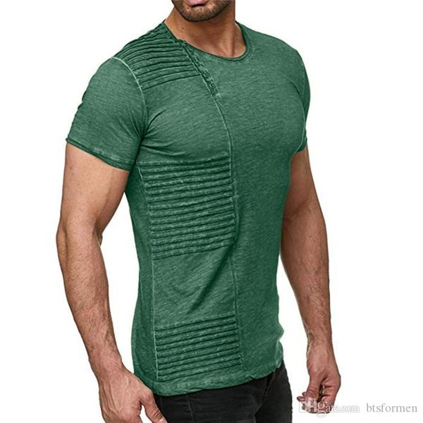 

завернуто solid color mens designer tshirt кнопка дышащий короткие мужские рукава тис вскользь тонкий подросток tops, White;black