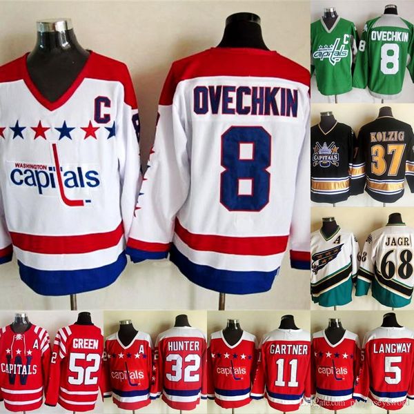 

Washington Capitals 8 Alex Ovechkin 52 Mike Green 12 Jeff Friesen 11 Mike Gartner 68 Jaromir Jagr 74 John Carlson Hockey Jerseys