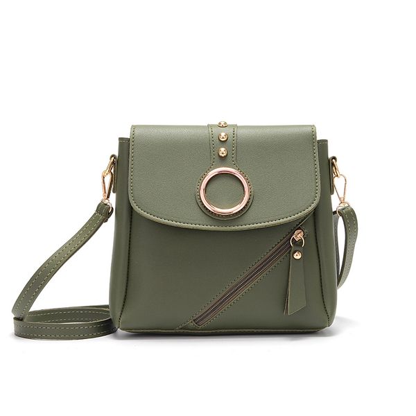 

women buckle messenger bags 2019 pu leather sling shoulder bag female travel casual crossbody handbags for ladies teenage girls