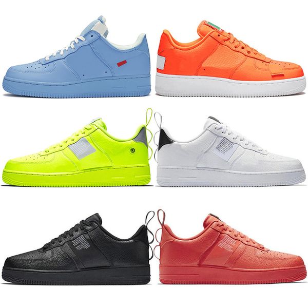 

2019 new low mca university blue 1s dunk utility skateboard casual shoes high cut green triples white black wheat men women sports sneakers
