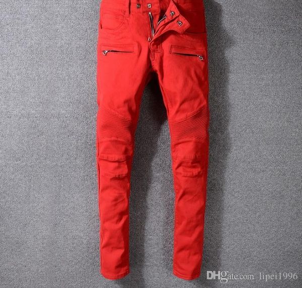 

new men's classic red jeans feet see 28 29 30 31 32 33 34 35 36, Blue