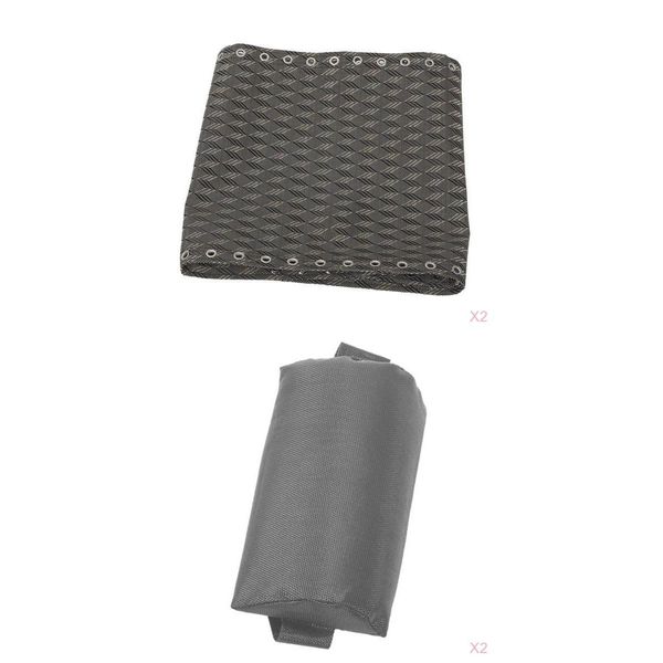 

2 set fabric cloth & headrest kit replacement for padded lounge chair grey