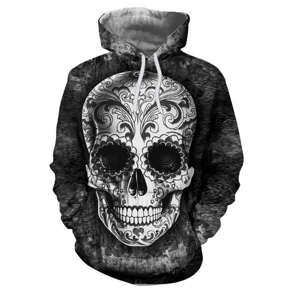 

even hoodie number blue human skeleton 9 code printing easy bring hat lovers sweater, Black
