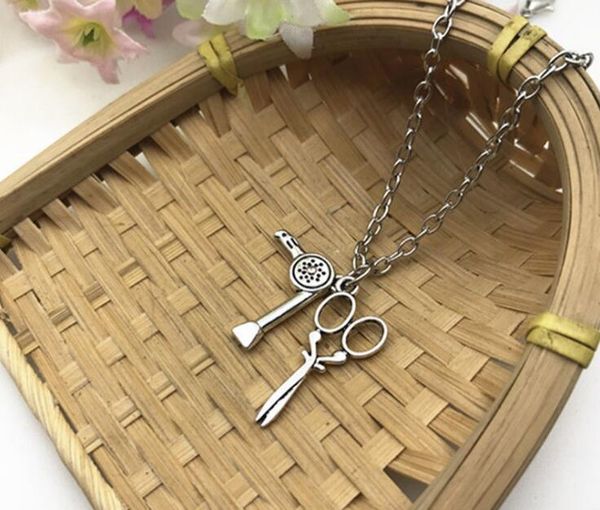 Wholesale Antique Silver Hairdresser Jewelry Necklace Hair Dresser