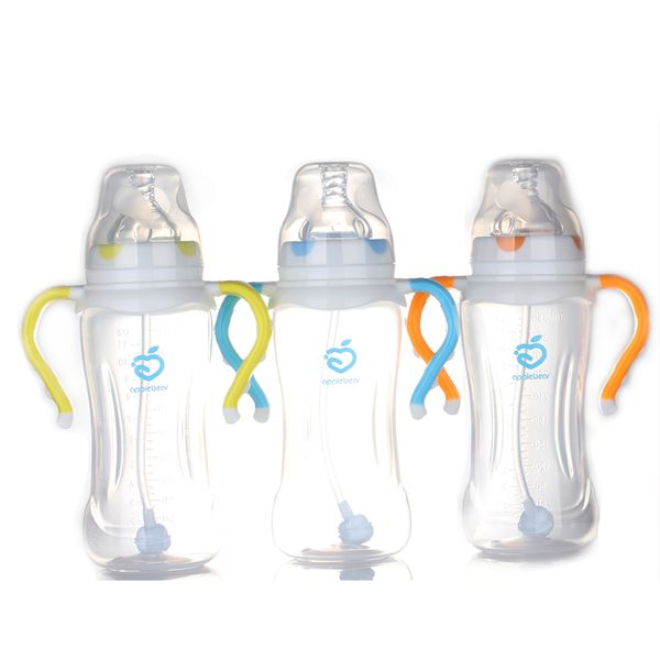 

330ml newborn baby infant nursing milk fruit juice water feeding standard mouth silicone nipple pacifier drink bottle