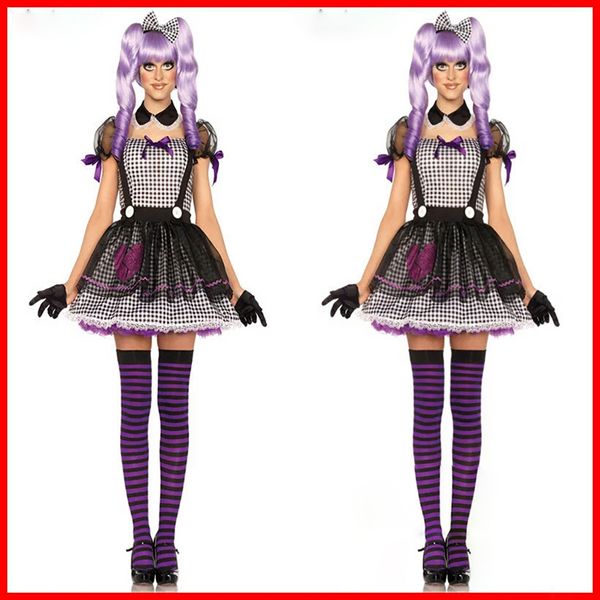 

masquerade female cosplay costume halloween scary skeleton dresses vampire ghosts bride witch plays costume, Black;red