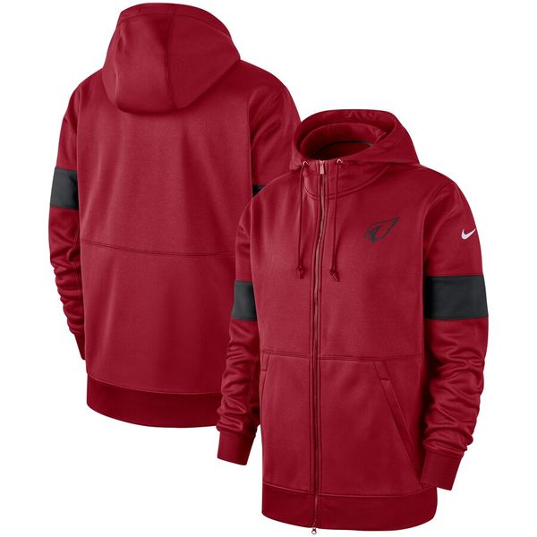 

mens arizona cardinals vintage sideline performance full-zip nfl hoodie - red sweatshirt, Blue;black