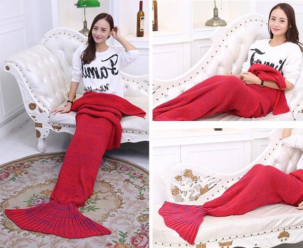 

русалка tail одеяло крючком mermaid одеяло для взрослых super soft all seasons спящий вязаные одеяла