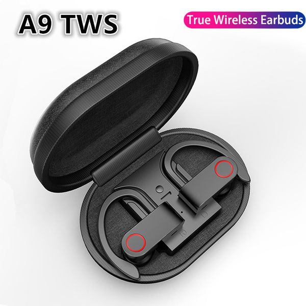 

a9 tws беспроводные наушники 5.0 спортивные bluetooth наушники водонепроницаемый бег шумоподавляющие стерео наушники для смартфона dhl доста