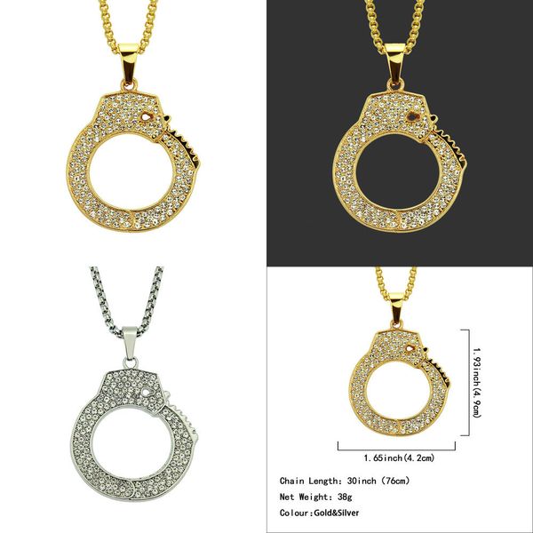

hip-hop accessories ornaments personality exaggeration diamond pendant necklace pendant turtle pendants necklace costume swarovski, Silver