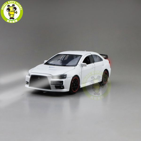 

1/32 jackiekim lancer evo x 10 bbs rhd diecast модель автомобиля игрушки для детей мальчик девочка подарки t200110