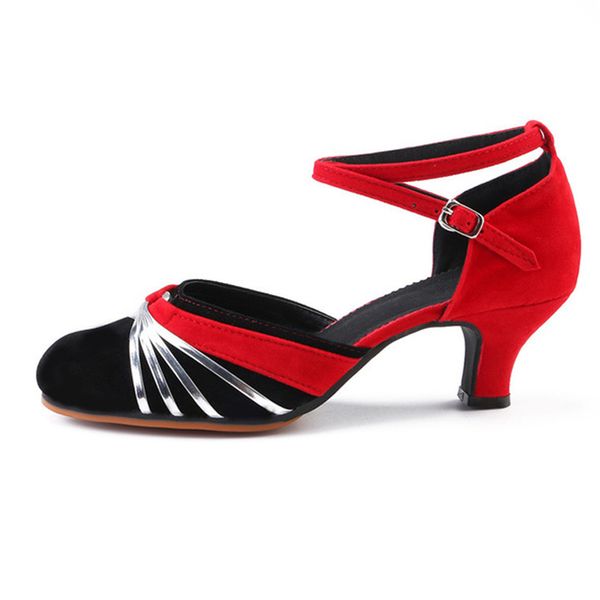 

fashion professional latin dance shoes for women butterfly-knot soft rubber soled modern tango square dancing shoes