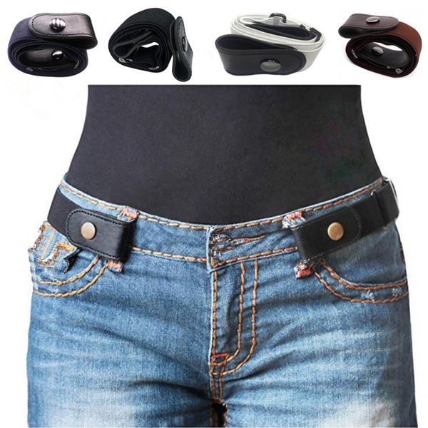 

buckle-belt for jean pants,dresses,no buckle stretch elastic waist belt for women/men,no bulge,no hassle waist, Black;brown