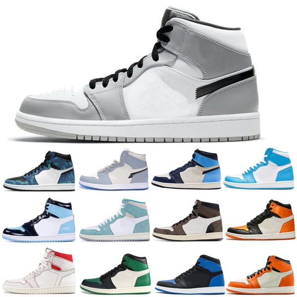 

jumpman 1 basketball shoes men athletics sneakers running shoe women sports torch hare game royal pine green court 36-46