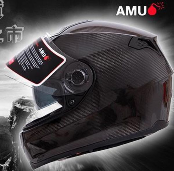 

double lens fiber helmet full face motorcycle helmets amu helmet