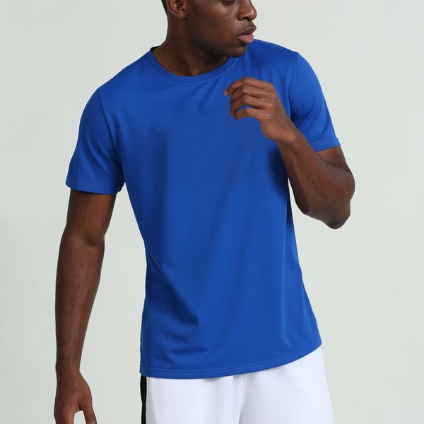 

men's short sleeve t-shirt running fitness sports leisure fast dry breathable clothes outdoor basketball sportswear gym shirts, Black;red
