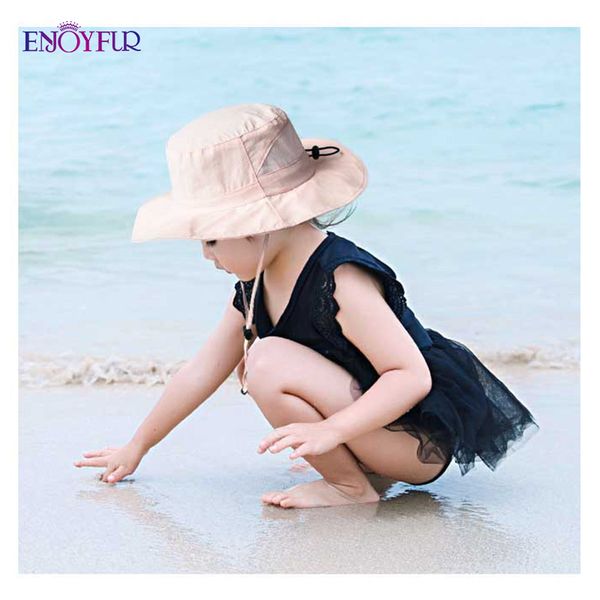 

enjoyfur kids summer sun hats waterproof quick-drying boys girls beach hat uv sun protection outside children fishing cap, Blue;gray