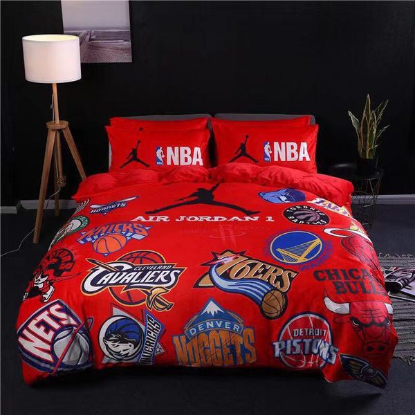 Queen Bed Comforters Sets Big Crystal Velvet Four Piece Suit Home