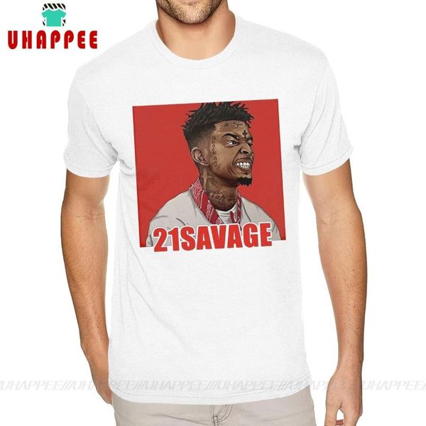 

качество 21 savage tee рубашки белый с коротким рукавом для мужчин 5xl белый тис рубашка, White;black