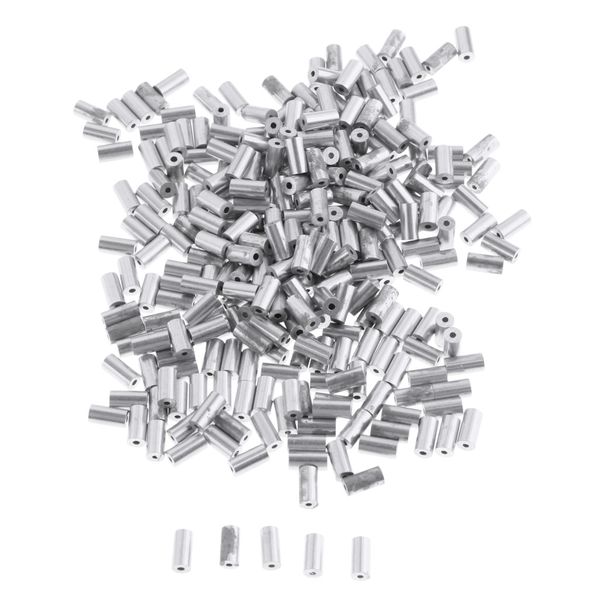 

100pcs fishing aluminium tube crimp tackle connector for fishing line wire