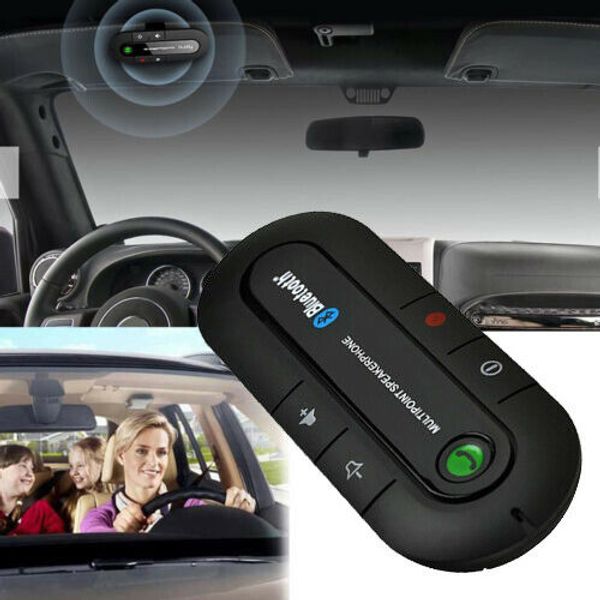 

Wireless Bluetooth HandsFree Speaker Car Kit Visor Clip for Smart Phone Mobile