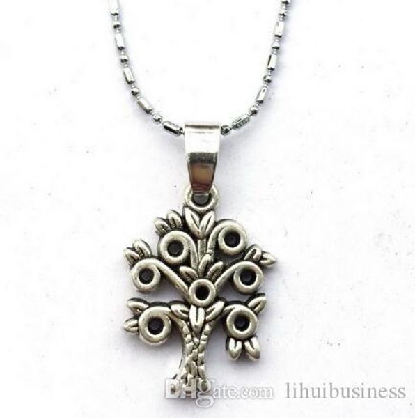 

10pc/lot tree of life necklace-family tree mothers day gift idea for mom grandma or nana drop shipping new style good quality, Silver