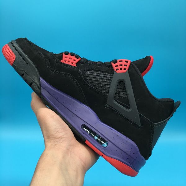 

wholesale new 4 iv nrg black purple red men basketball shoes sports sneakers comfortable trainers size 7-13