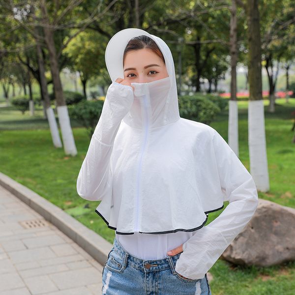 

designer brand sun-protective clothing women designer jackets outdoor sport causal jacket for women summer uv protection thin coat 6 colors, Black;brown