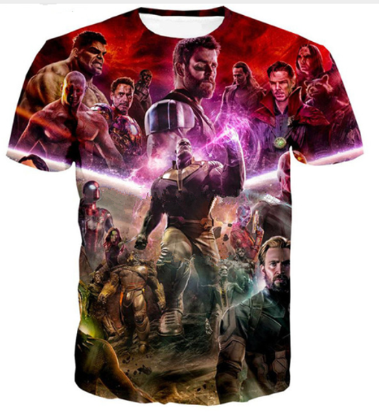 

2019 new marvel avengers endgame 4 3d printed iron man captain america t-shirts compression fitness quick dry superhero tees q717, White;black