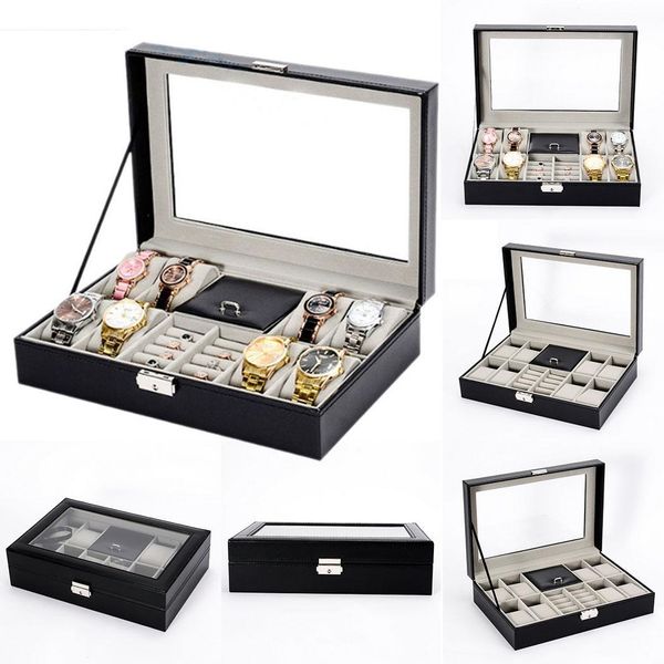 

Fa hion 8 2 artificial leather watch jewelry di play boxe ring box torage organizer fa hion new watche torage organizer