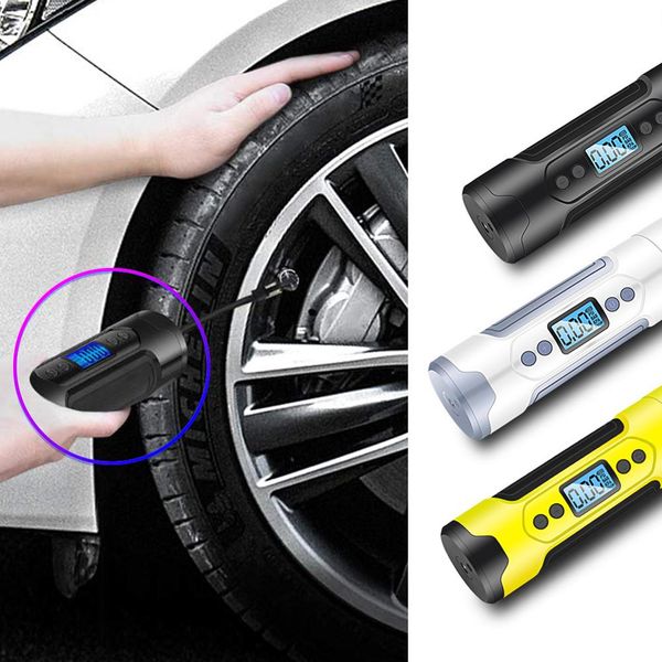

12v portable mini cordless air compressor lighter charger 3 in 1 wireless car tire pump handheld air inflator digital lcd screen