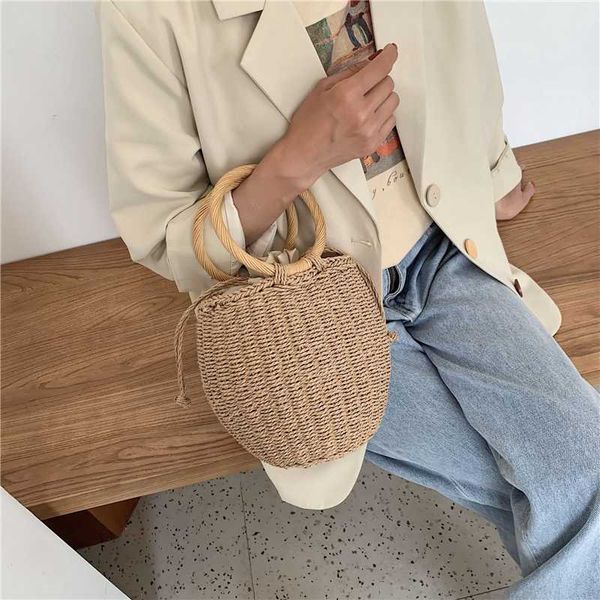 

малый соломы ковш сумки для женщин 2020 летняя crossbody сумки lady travel кошельки и сумки женщины плеча мешок