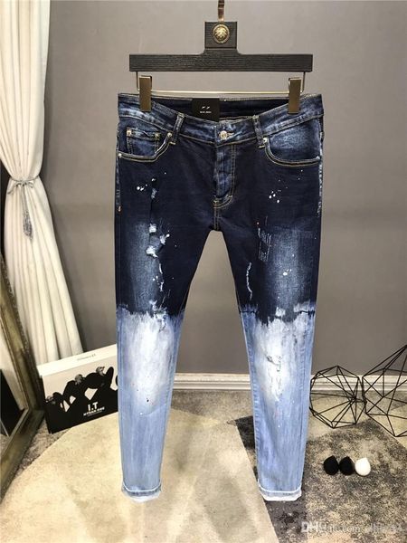 

new arrivals mens jeans designer blue denim pants motorcycle biker denim pant fashion slim zipper hip hop jeans size 28-38