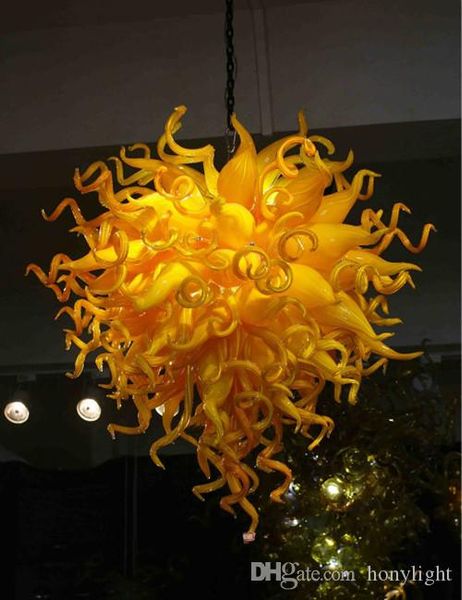 

orrange glass led pendant lamps home decoration italian style hand blown glass crystal chandelier
