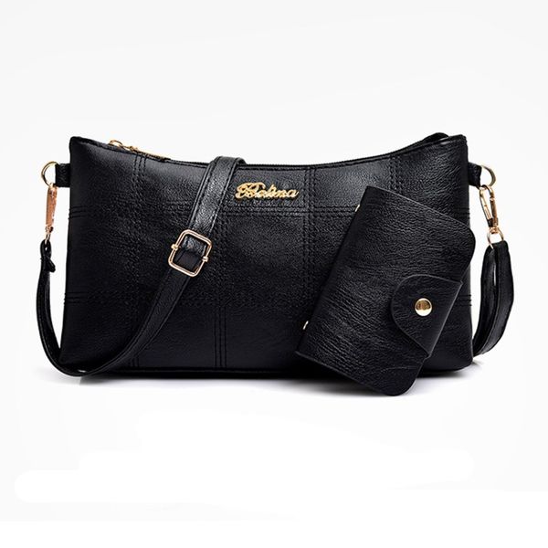 

women crossbody bag and wallets purses fashion vintage solid leather girls casual luxury ladies purse billeteras para muje