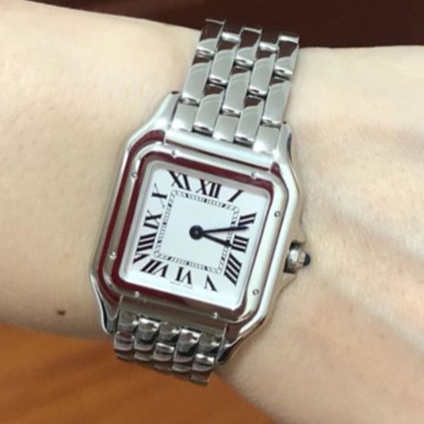 

2019 new wspn0006 wspn0007 steel case 27mm/22mm white dial swiss quartz womens watch ladies stainless steel watches, Slivery;brown