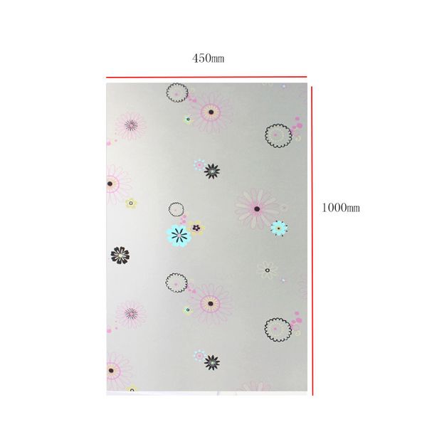 

2pcs pvc home flower frosted frost glass privacy screen doors window static cling cover self adhesive film bathroom decor film