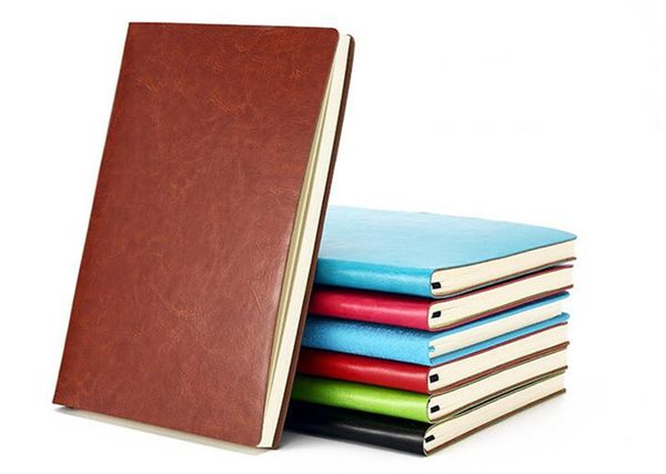 A5 PU Deri Renkli Yazma Dizüstü Günlüğü Not Defteri Seyahat Dergisi Ofis Öğrencileri Kırtasiye Not Kitabı 100 Levha 200 Sayfalar