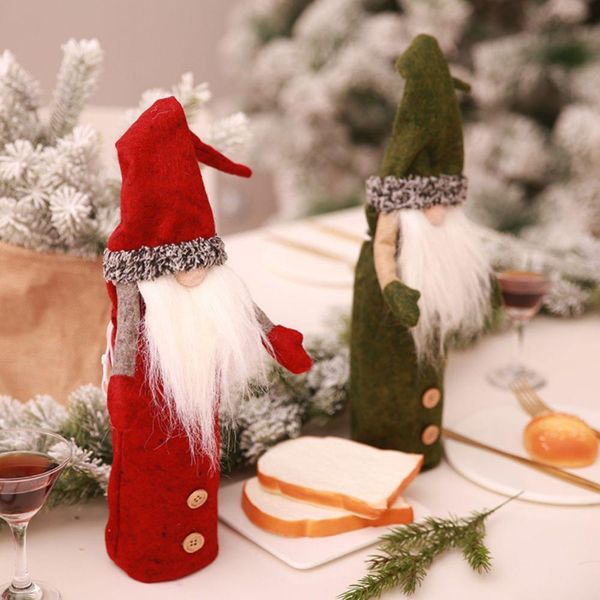 

cute christmas wine bottle covers christmas party kit santa red wine bottle dress for holiday party celebration supplies