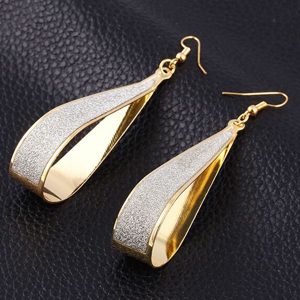 

1pair women earrings alloy drop shape dangle earings eardrop jewelry exquisite pendientes oorbellen fabulous earring bijoux, Silver