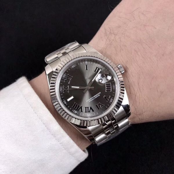 

3-colour 40mm automatic diamond sliding smooth watch 126334 battery-free cleaning second-hand automatic winding stainless steel day appointm