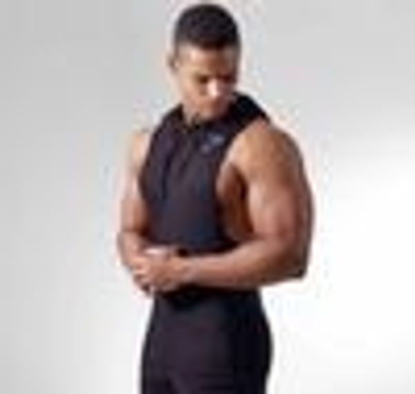 

sleeveless vest summer cotton male tank gyms clothing bodybuilding undershirt workout fitness tank, Black;blue
