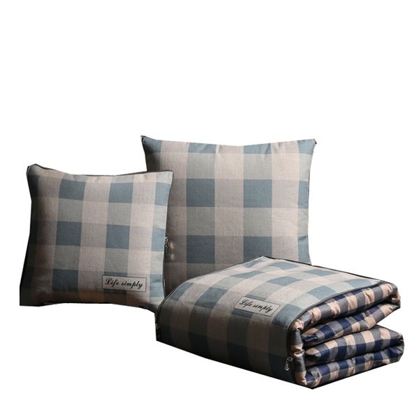 

creative folding office sofa cushion backrest pillow for bed air conditioning car quilt dual-use gift cushions home decor fk189