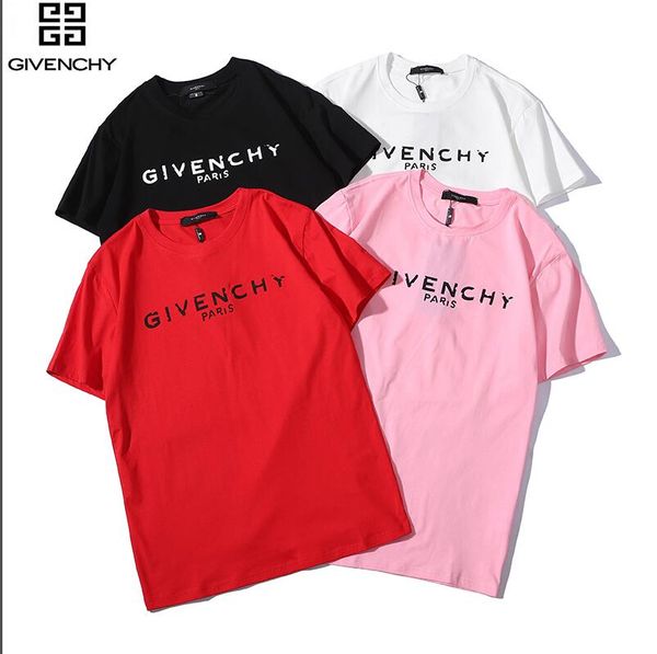 

2019 новый GIVENCHY женская футболка лето новый 100% хлопок с воротником с короткими рука