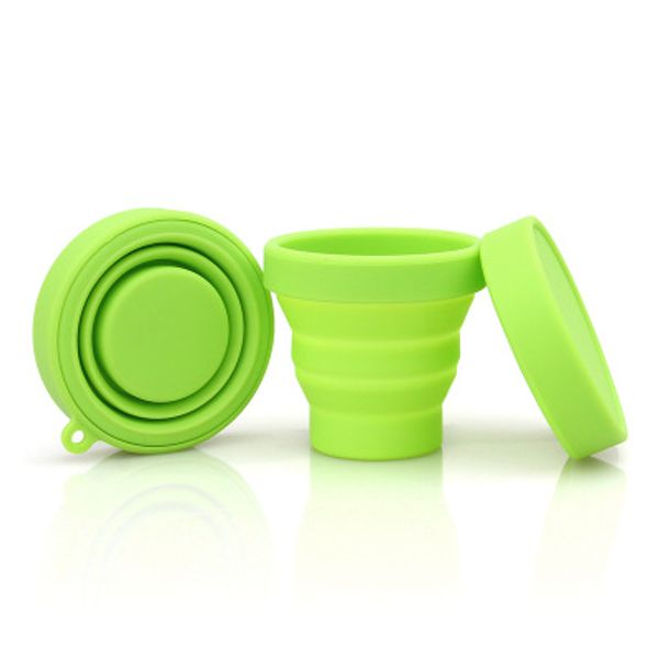 

200ml outdoor water cups collapsible travel bottle picnic supply green foldable drinking cups 122380