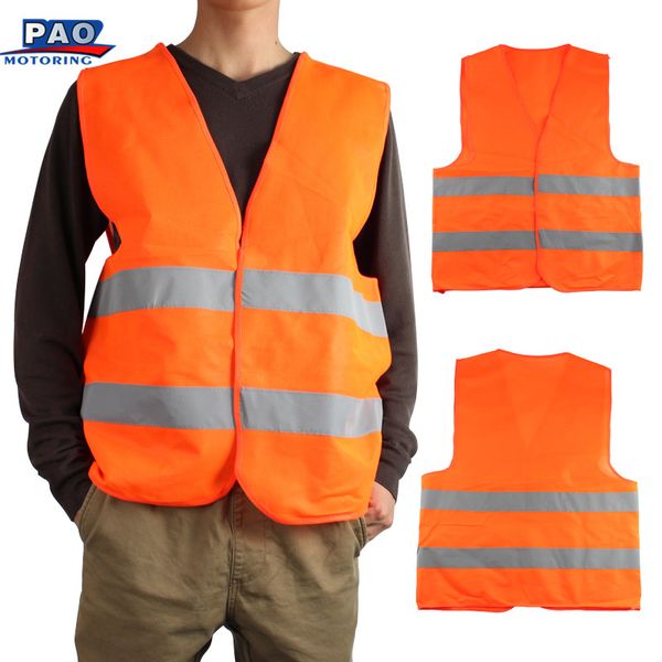

orange reflective vest clothing motorcycle night rider cycling safety security visibility traffic outdoor sports