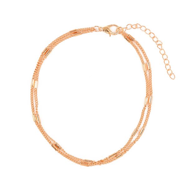 

минималистский двойной слой бисера ножные браслеты ножная цепь золото серебро регулируемый браслет для женщин чешские ювелирные изделия, Red;blue